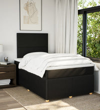 Boxspringbett mit Matratze Schwarz 120x190 cm Stoff