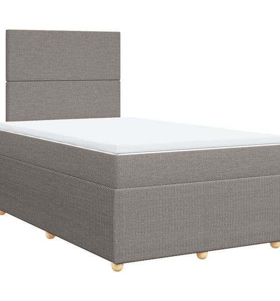 Boxspringbett mit Matratze Taupe 120x190 cm Stoff