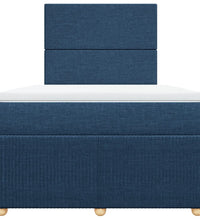 Boxspringbett mit Matratze Blau 120x190 cm Stoff