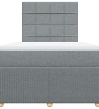 Boxspringbett mit Matratze Hellgrau 120x190 cm Stoff