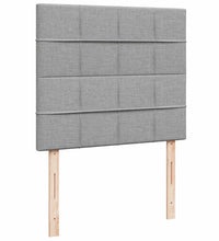 Boxspringbett mit Matratze Hellgrau 120x190 cm Stoff