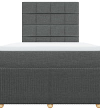 Boxspringbett mit Matratze Dunkelgrau 120x190 cm Stoff