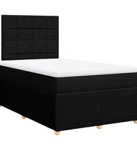 Boxspringbett mit Matratze Schwarz 120x190 cm Stoff