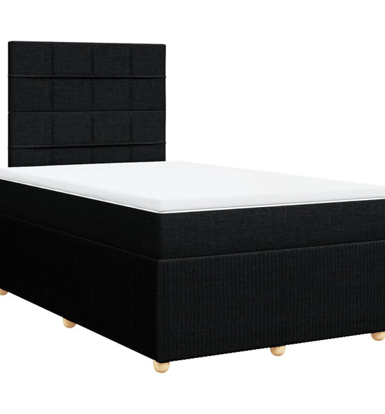 Boxspringbett mit Matratze Schwarz 120x190 cm Stoff