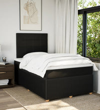 Boxspringbett mit Matratze Schwarz 120x190 cm Stoff