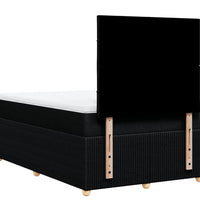 Boxspringbett mit Matratze Schwarz 120x190 cm Stoff