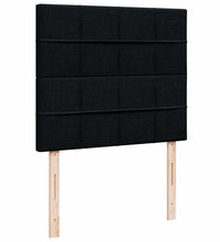 Boxspringbett mit Matratze Schwarz 120x190 cm Stoff
