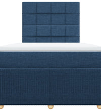 Boxspringbett mit Matratze Blau 120x190 cm Stoff