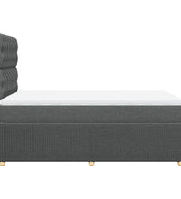 Boxspringbett mit Matratze Dunkelgrau 120x190 cm Stoff