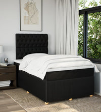 Boxspringbett mit Matratze Schwarz 120x190 cm Stoff