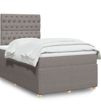Boxspringbett mit Matratze Taupe 120x190 cm Stoff