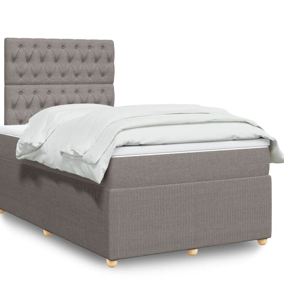 Boxspringbett mit Matratze Taupe 120x190 cm Stoff
