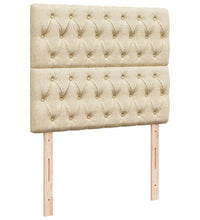 Boxspringbett mit Matratze Creme 120x190 cm Stoff