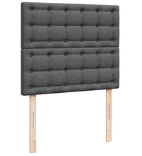Boxspringbett mit Matratze Dunkelgrau 120x190 cm Stoff