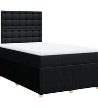 Boxspringbett mit Matratze Schwarz 120x190 cm Stoff
