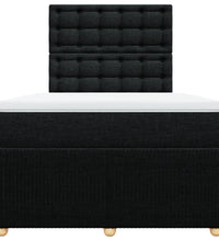 Boxspringbett mit Matratze Schwarz 120x190 cm Stoff