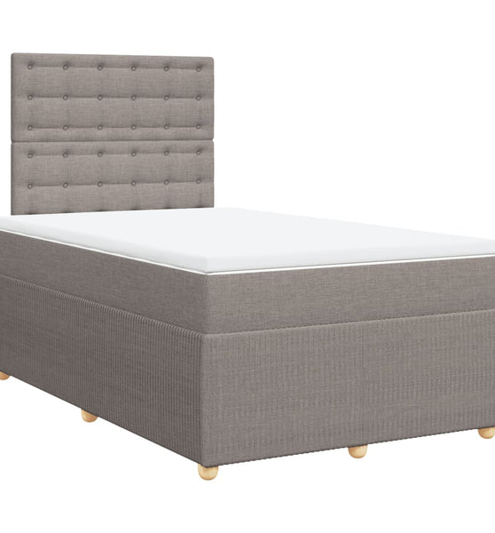 Boxspringbett mit Matratze Taupe 120x190 cm Stoff