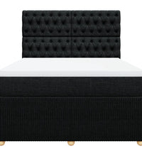 Boxspringbett mit Matratze Schwarz 140x190 cm Stoff