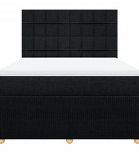 Boxspringbett mit Matratze Schwarz 140x200 cm Stoff
