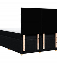 Boxspringbett mit Matratze Schwarz 140x200 cm Stoff