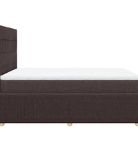 Boxspringbett mit Matratze Dunkelbraun 140x200 cm Stoff
