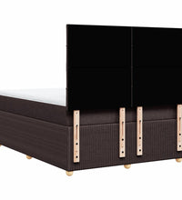 Boxspringbett mit Matratze Dunkelbraun 140x200 cm Stoff