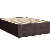 Boxspringbett mit Matratze Dunkelbraun 140x200 cm Stoff