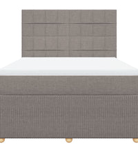 Boxspringbett mit Matratze Taupe 140x200 cm Stoff
