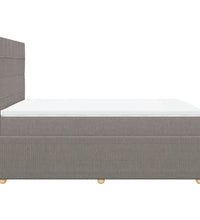 Boxspringbett mit Matratze Taupe 140x200 cm Stoff