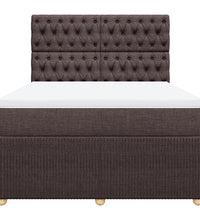 Boxspringbett mit Matratze Dunkelbraun 140x200 cm Stoff
