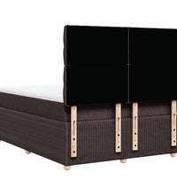 Boxspringbett mit Matratze Dunkelbraun 140x200 cm Stoff