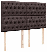 Boxspringbett mit Matratze Dunkelbraun 140x200 cm Stoff