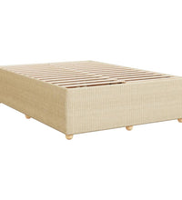 Boxspringbett mit Matratze Creme 140x200 cm Stoff