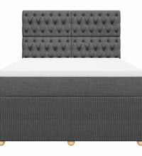Boxspringbett mit Matratze Dunkelgrau 160x200 cm Stoff