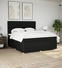 Boxspringbett mit Matratze Schwarz 200x200 cm Stoff