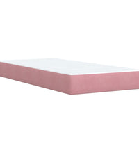 Boxspringbett mit Matratze Rosa 80x200 cm Samt