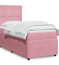 Boxspringbett mit Matratze Rosa 80x200 cm Samt