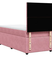Boxspringbett mit Matratze Rosa 80x200 cm Samt