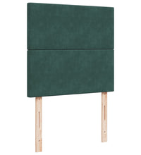 Boxspringbett mit Matratze Dunkelgrün 90x190 cm Samt