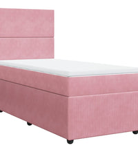 Boxspringbett mit Matratze Rosa 90x190 cm Samt
