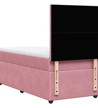 Boxspringbett mit Matratze Rosa 90x190 cm Samt