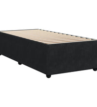 Boxspringbett mit Matratze Schwarz 90x190 cm Samt