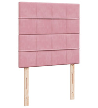 Boxspringbett mit Matratze Rosa 90x190 cm Samt