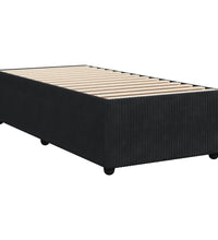 Boxspringbett mit Matratze Schwarz 90x190 cm Samt