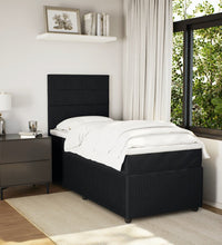 Boxspringbett mit Matratze Schwarz 90x200 cm Samt