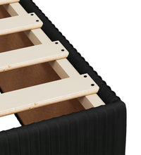 Boxspringbett mit Matratze Schwarz 100x200 cm Samt