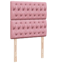 Boxspringbett mit Matratze Rosa 100x200 cm Samt