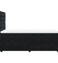 Boxspringbett mit Matratze Schwarz 100x200 cm Samt