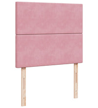 Boxspringbett mit Matratze Rosa 120x190 cm Samt