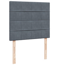 Boxspringbett mit Matratze Dunkelgrau 120x190 cm Samt